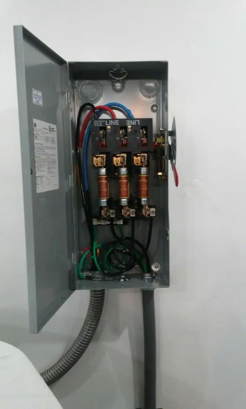 Three-phase disconnect switch installed for Electrical Wiring & Rewiring in Lower Grand Lagoon