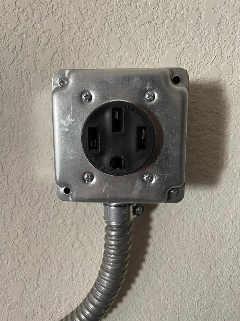 NEMA 14-50 outlet installed for Electrical Panel Upgrade in Lower Grand Lagoon